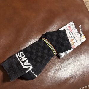 Vans Unisex Black Checkered Snowboard Socks Smartwool
